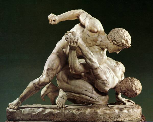 Image of Ancient Olympics Wrestlers